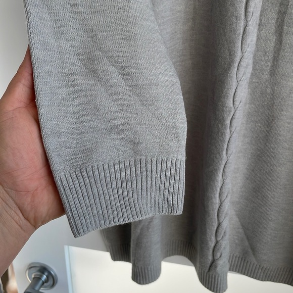 French connection gray sweater dress turtleneck - Picture 3 of 7